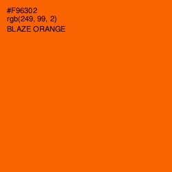 #F96302 - Blaze Orange Color Image